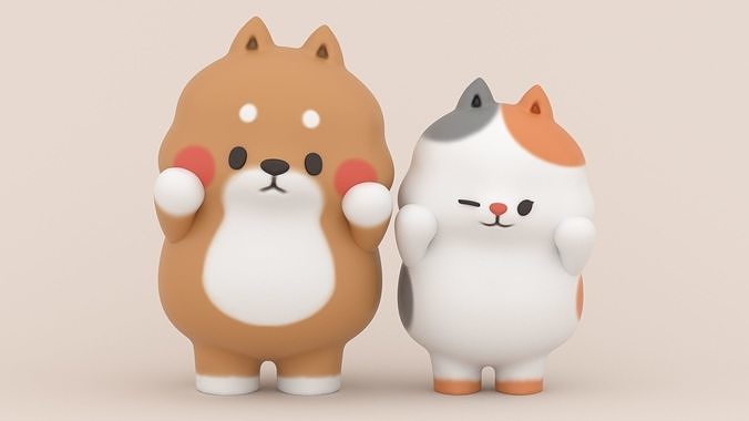 Yuta and Bella - Tonton Friends Fan Art - 3D Print Models 3D print model