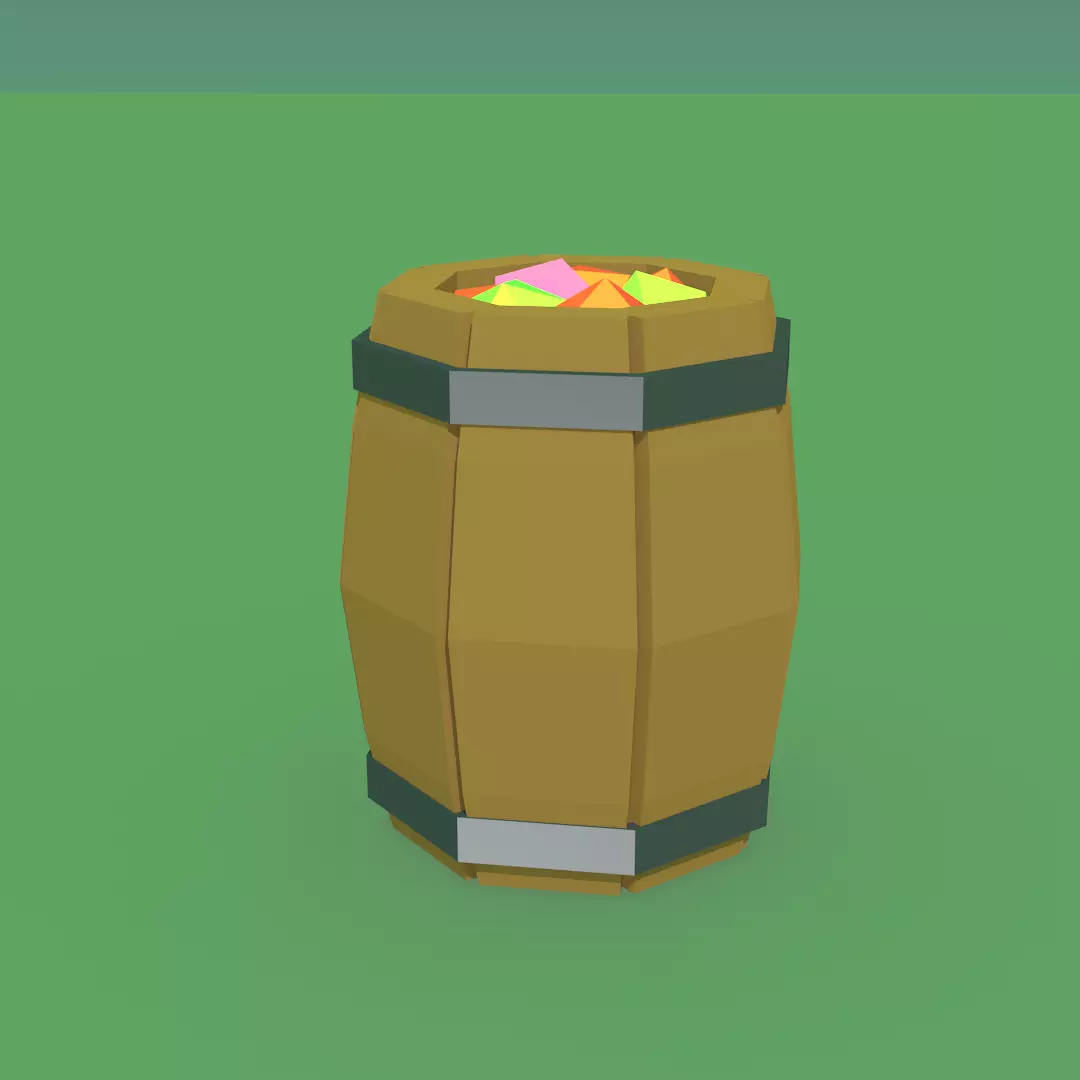 Food Barrel Free low-poly 3D model