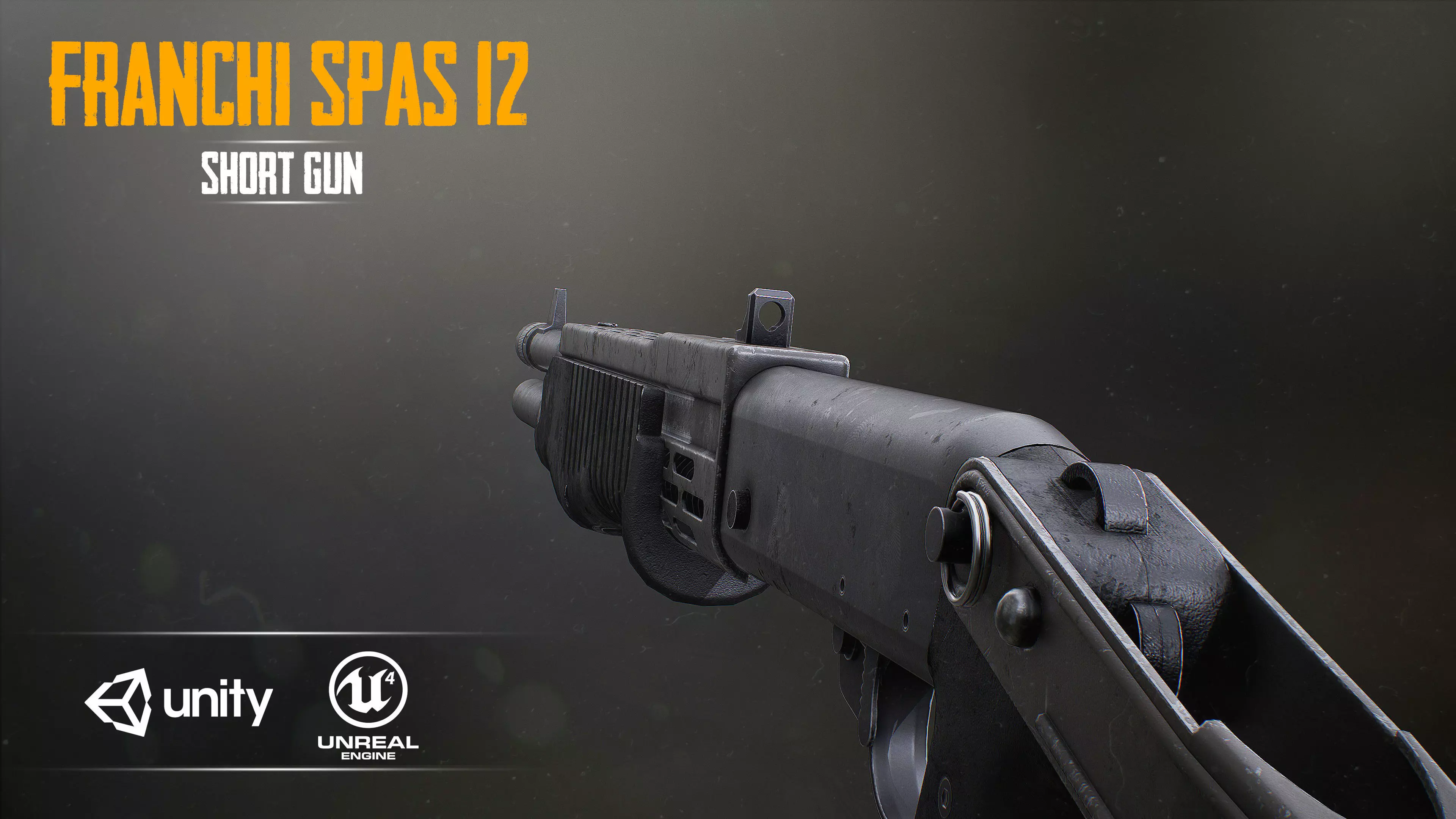 FRANCHI SPAS12 Low-poly 3D model