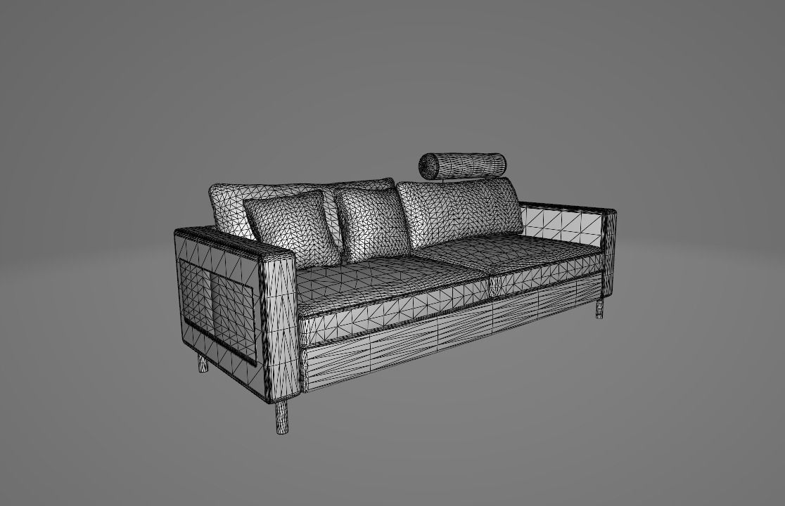 Noobist - Sofa - Acaniton Low-poly 3D model_7