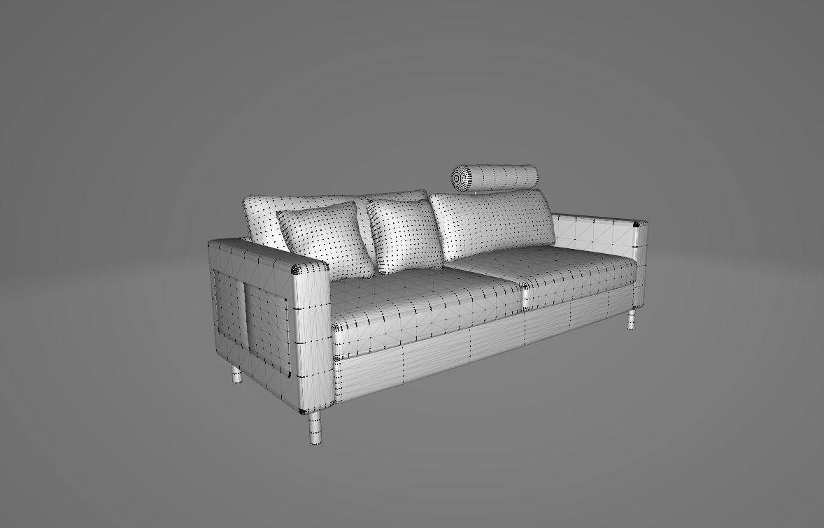 Noobist - Sofa - Acaniton Low-poly 3D model_6