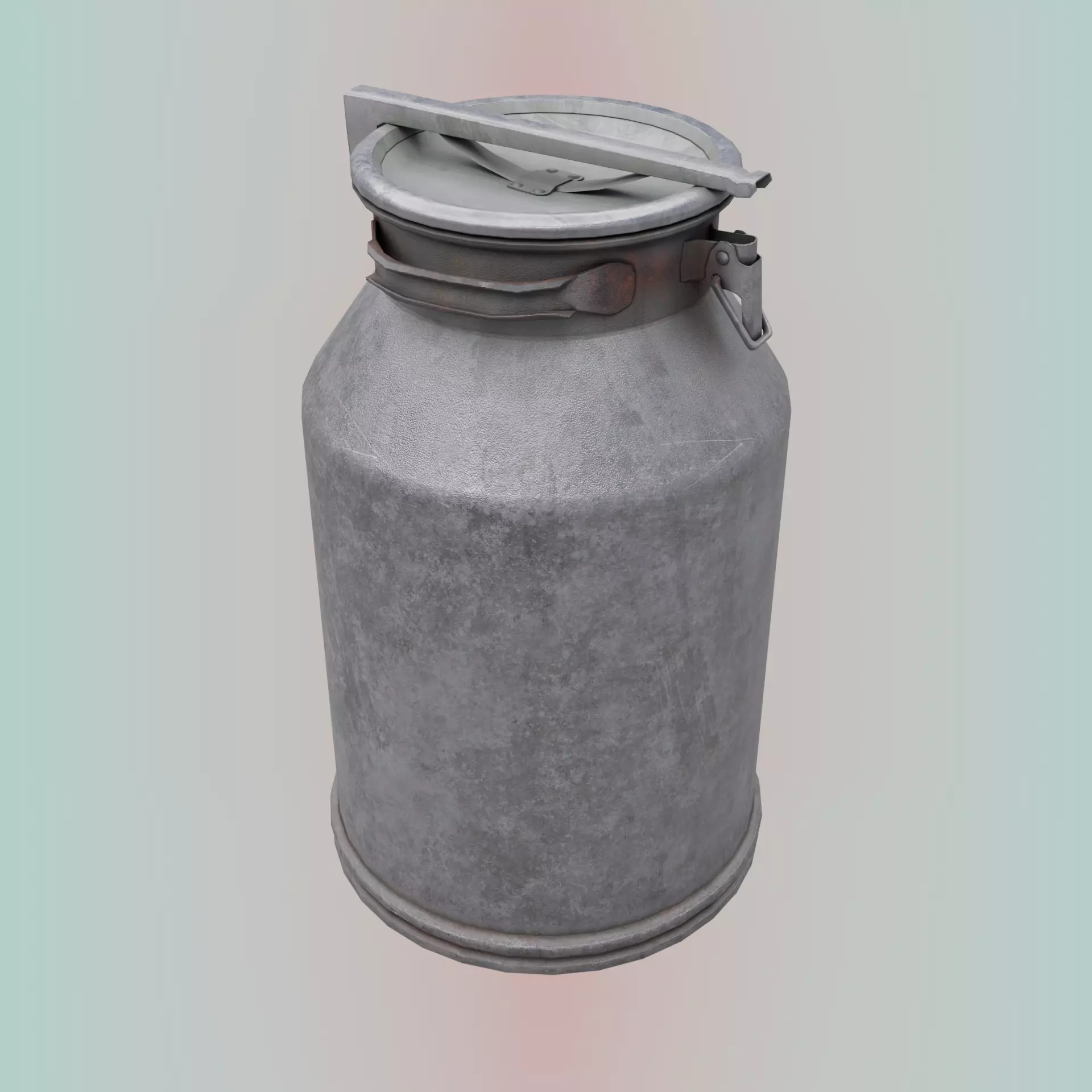 Old water can Low-poly 3D model