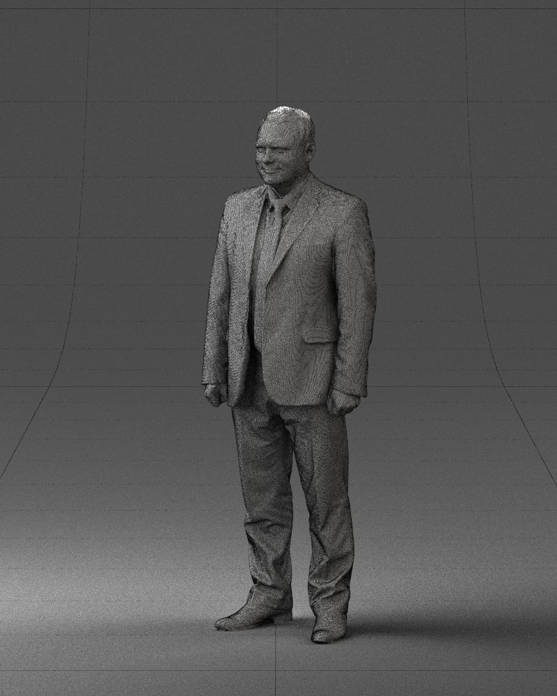 Man in gray jacket 0619 3D model_5