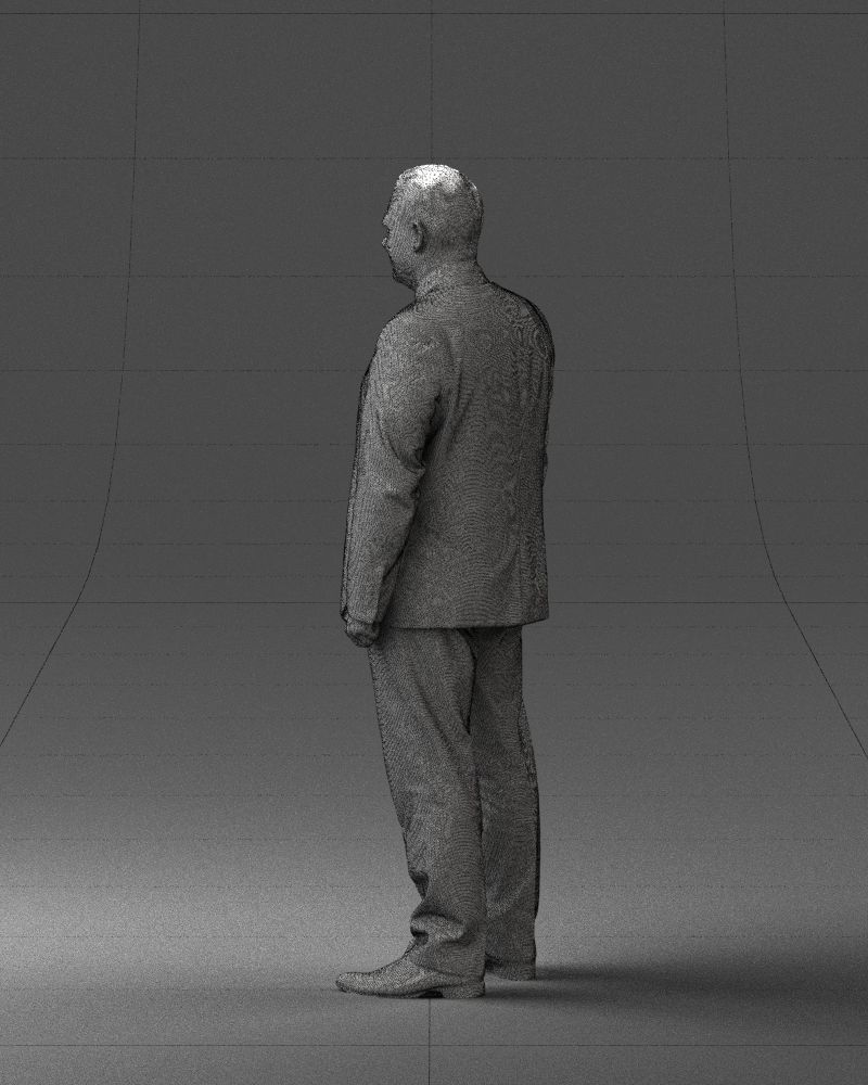 Man in gray jacket 0619 3D model_14