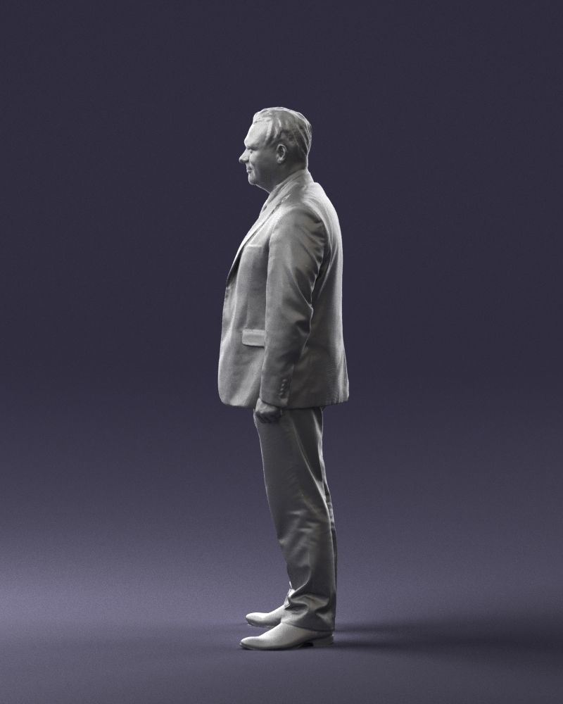 Man in gray jacket 0619 3D model_10