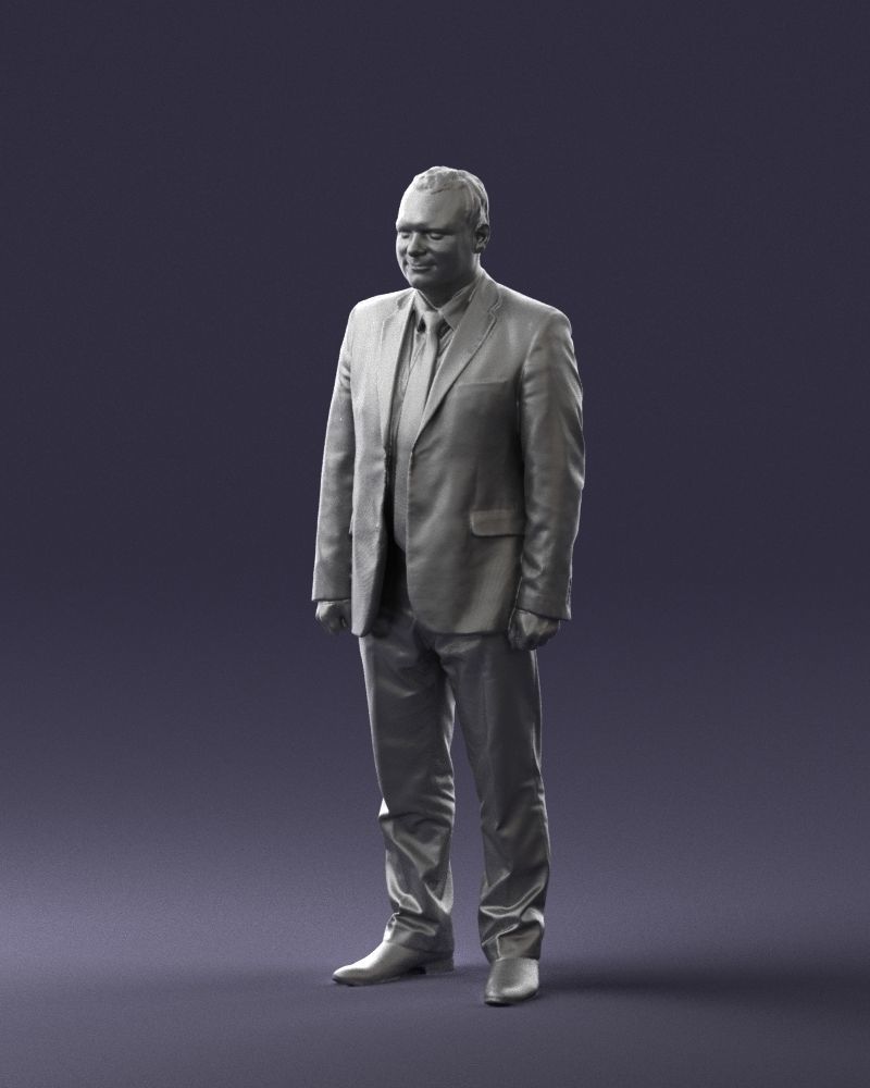 Man in gray jacket 0619 3D model_4