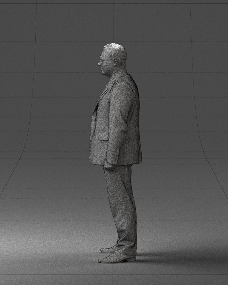 Man in gray jacket 0619 3D model_11