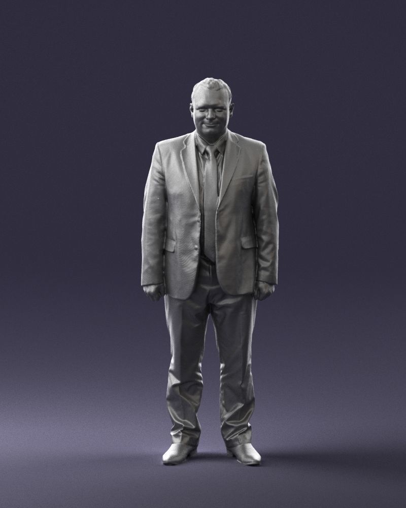 Man in gray jacket 0619 3D model_1