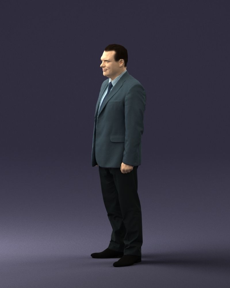 Man in gray jacket 0619 3D model_6