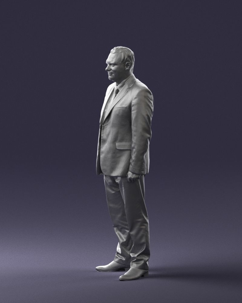 Man in gray jacket 0619 3D model_7