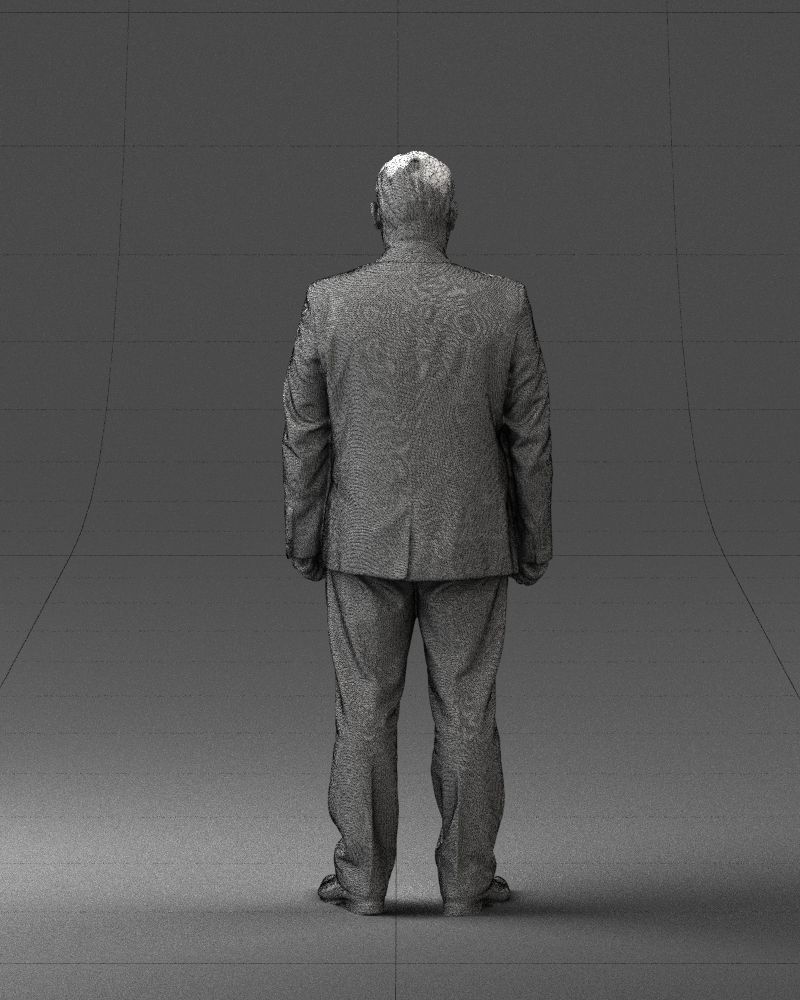 Man in gray jacket 0619 3D model_20