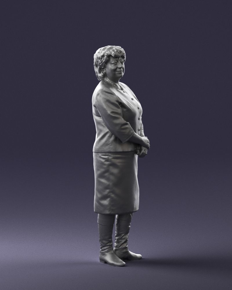 Lady in gray suit 0620 3D Print Ready 3D print model_31