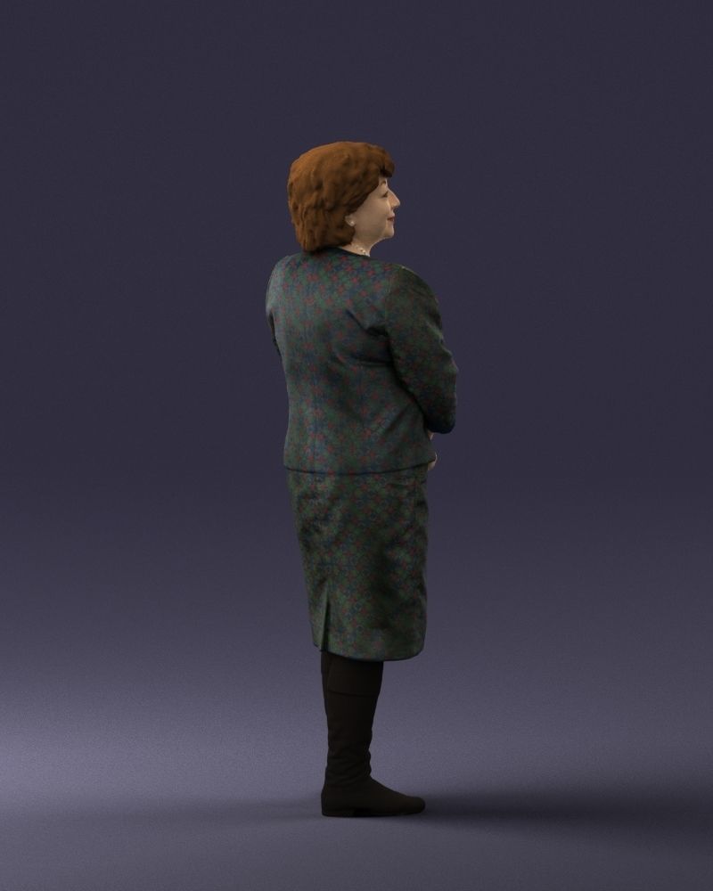 Lady in gray suit 0620 3D Print Ready 3D print model_24