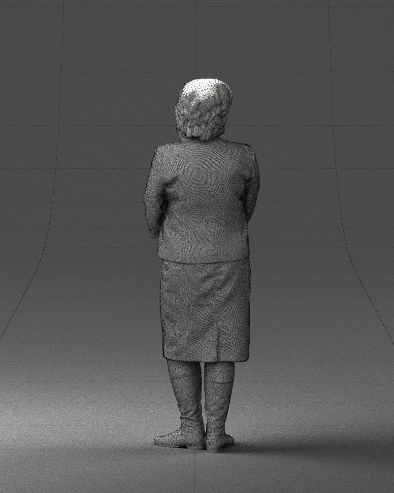 Lady in gray suit 0620 3D Print Ready 3D print model_20
