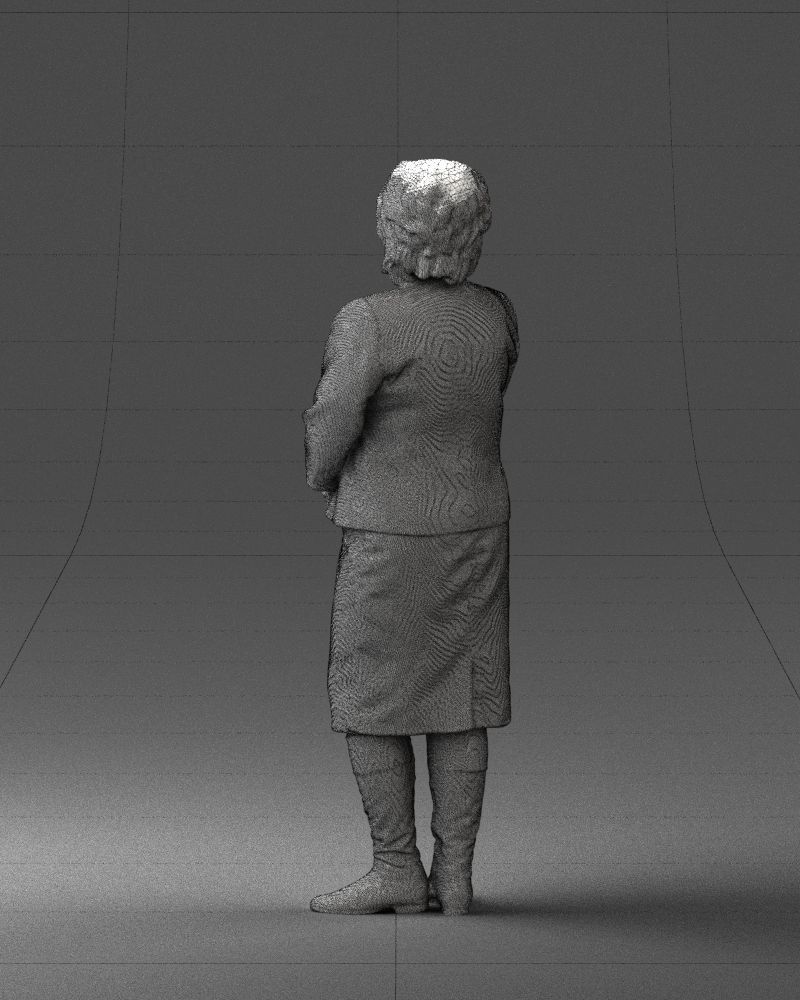 Lady in gray suit 0620 3D Print Ready 3D print model_17