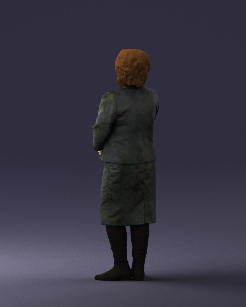Lady in gray suit 0620 3D Print Ready 3D print model_15