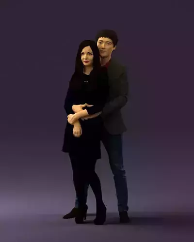 Man in gray hugs woman 0629