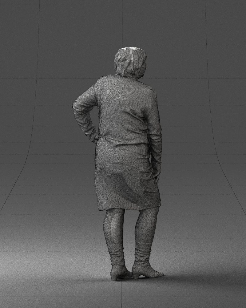 Lady sweater and skirt 0643 3D model_26