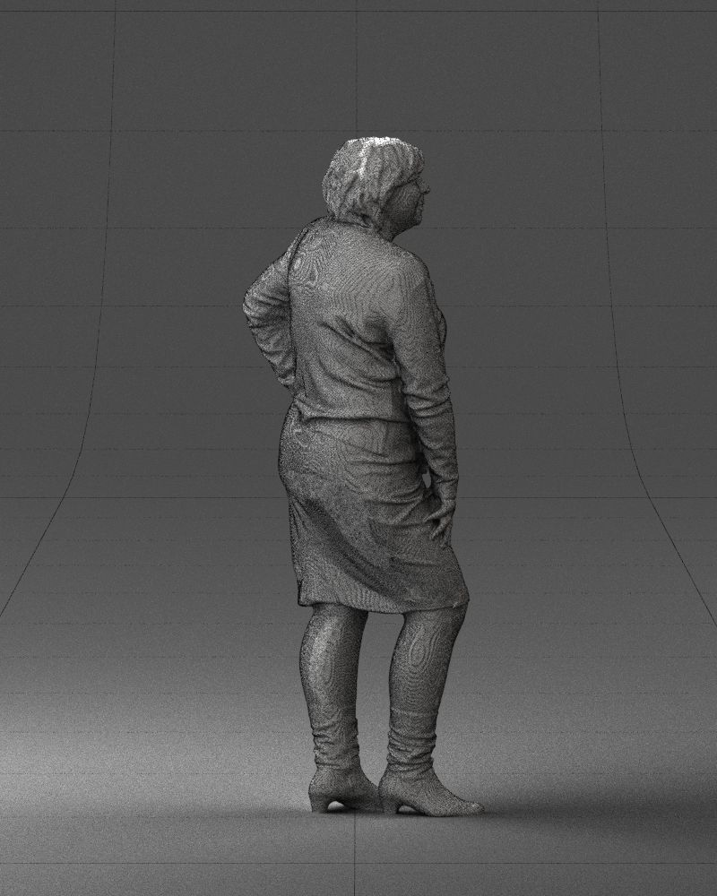 Lady sweater and skirt 0643 3D model_29