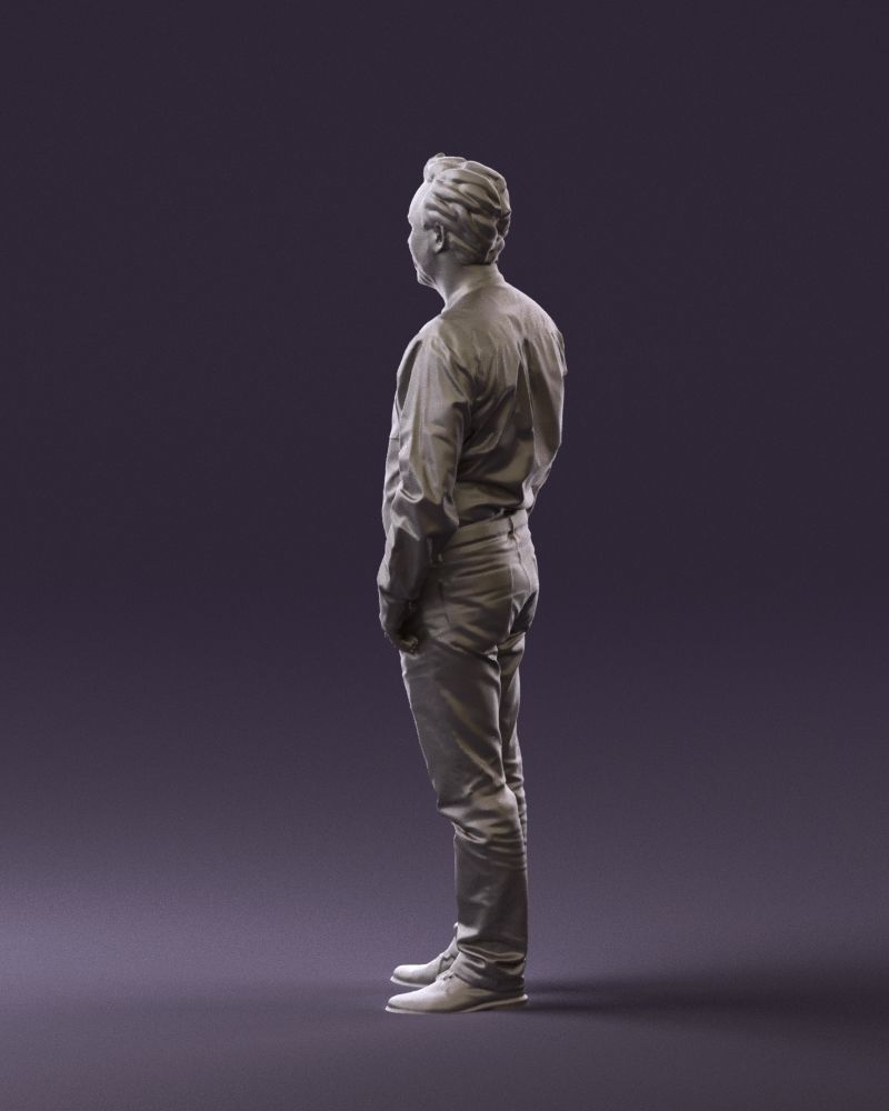 Man in orange tshirts 0648 3D Print Ready 3D print model_22