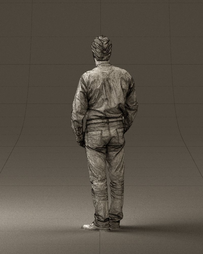 Man in orange tshirts 0648 3D Print Ready 3D print model_20