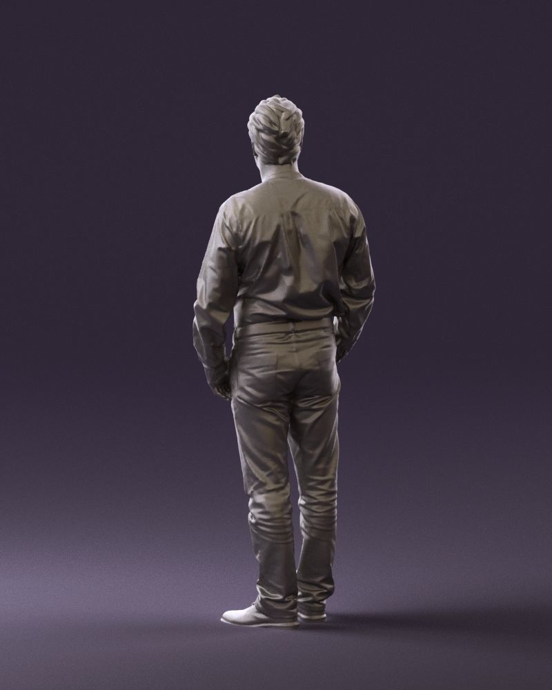 Man in orange tshirts 0648 3D Print Ready 3D print model_19