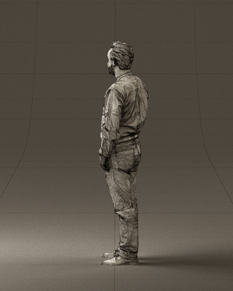 Man in orange tshirts 0648 3D Print Ready 3D print model_23