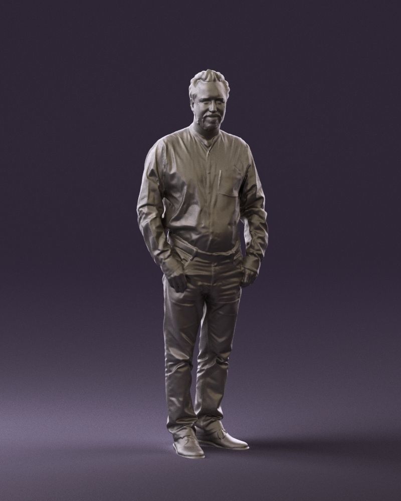 Man in orange tshirts 0648 3D Print Ready 3D print model_37