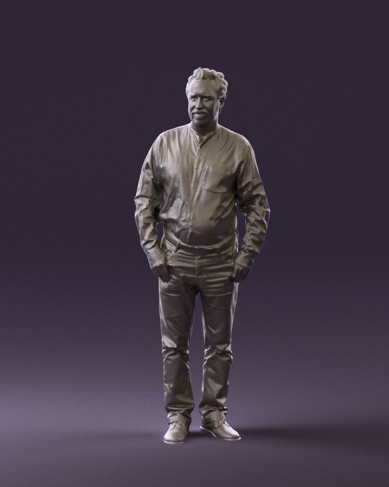 Man in orange tshirts 0648 3D Print Ready 3D print model_31