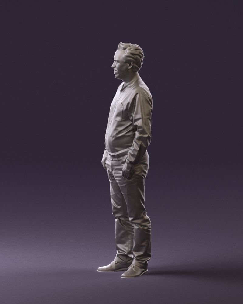 Man in orange tshirts 0648 3D Print Ready 3D print model_25