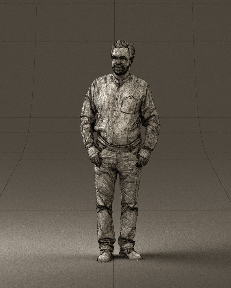 Man in orange tshirts 0648 3D Print Ready 3D print model_32