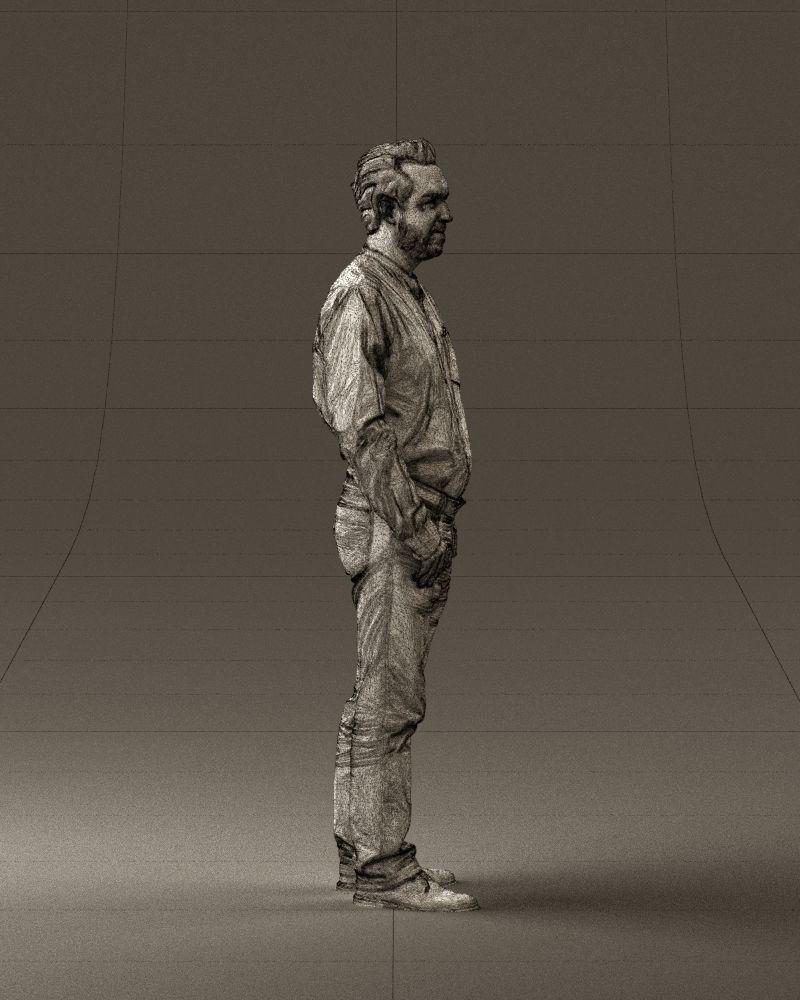 Man in orange tshirts 0648 3D Print Ready 3D print model_11