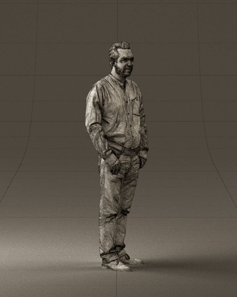 Man in orange tshirts 0648 3D Print Ready 3D print model_8