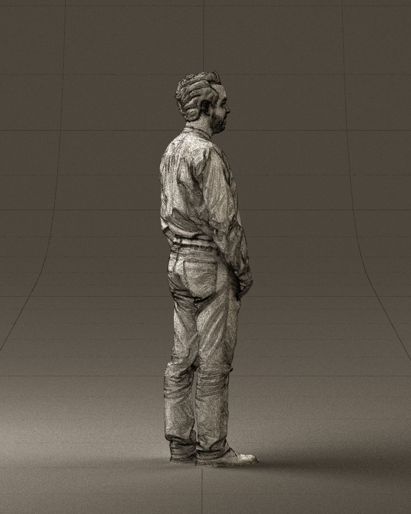 Man in orange tshirts 0648 3D Print Ready 3D print model_14