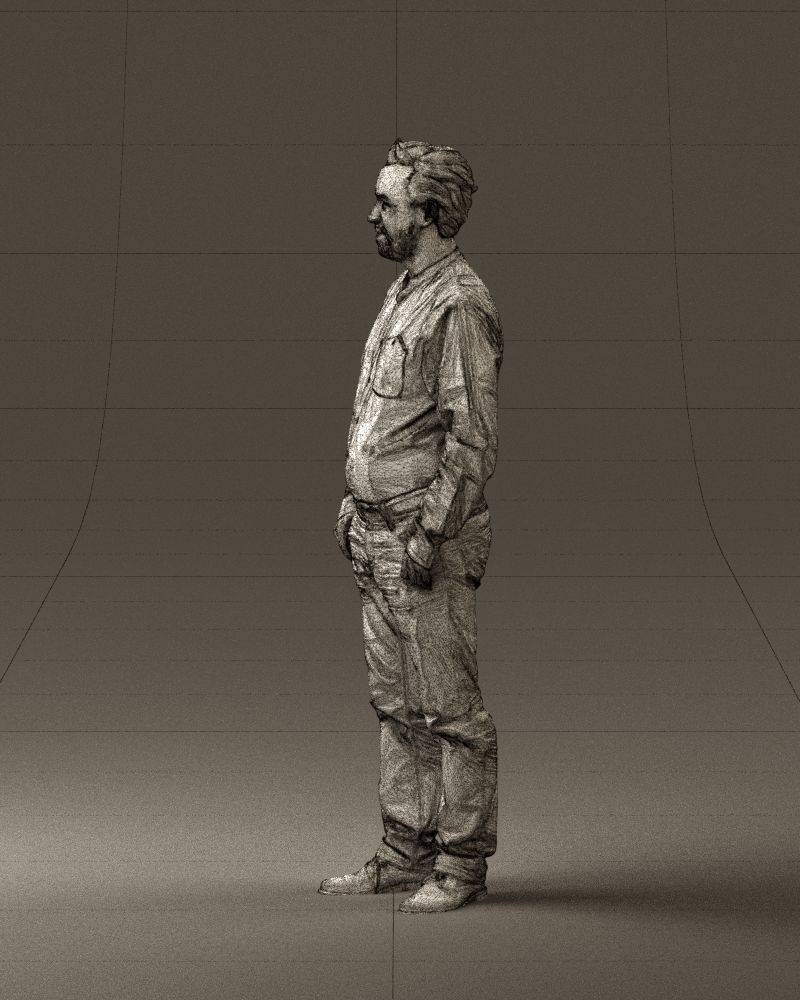 Man in orange tshirts 0648 3D Print Ready 3D print model_26