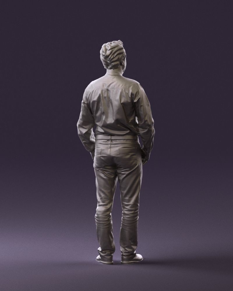 Man in orange tshirts 0648 3D Print Ready 3D print model_16