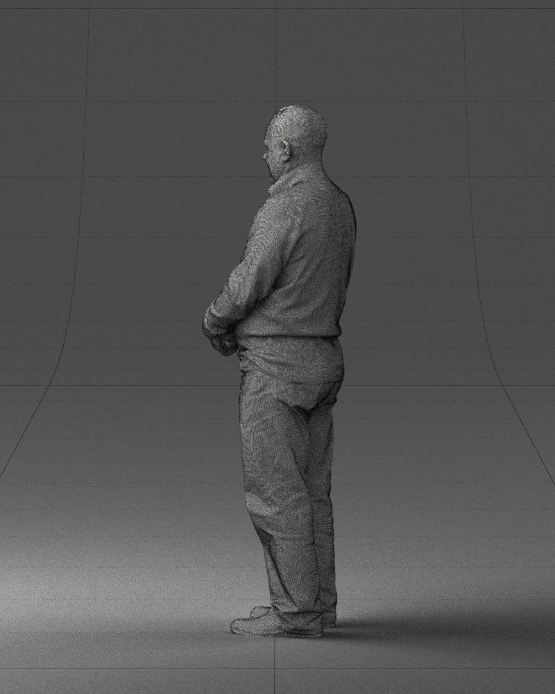 Grandfather in brown sweater 0663 3D Print Ready 3D print model_14