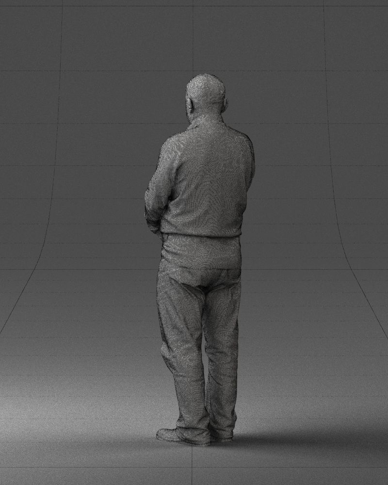 Grandfather in brown sweater 0663 3D Print Ready 3D print model_17