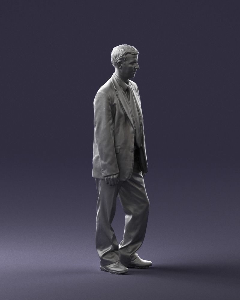 Male deputy in tie 0655 3D model_31