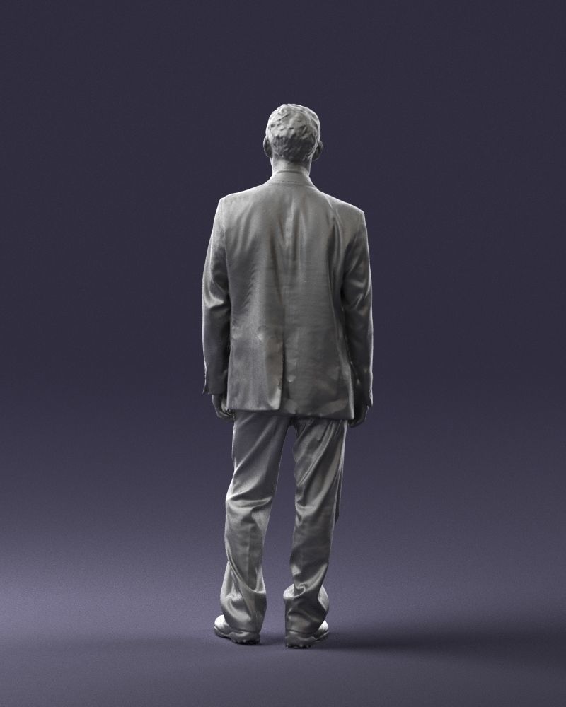 Male deputy in tie 0655 3D model_19