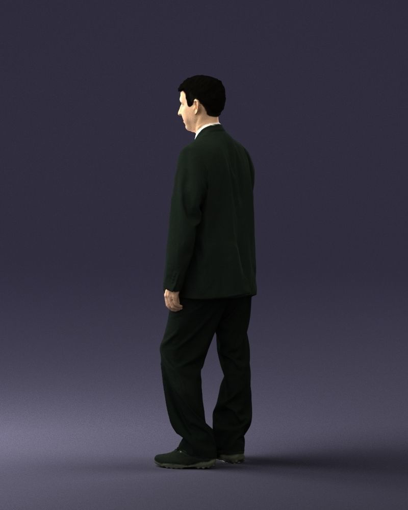 Male deputy in tie 0655 3D model_12