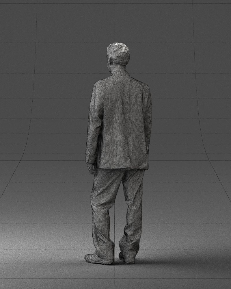 Male deputy in tie 0655 3D model_17