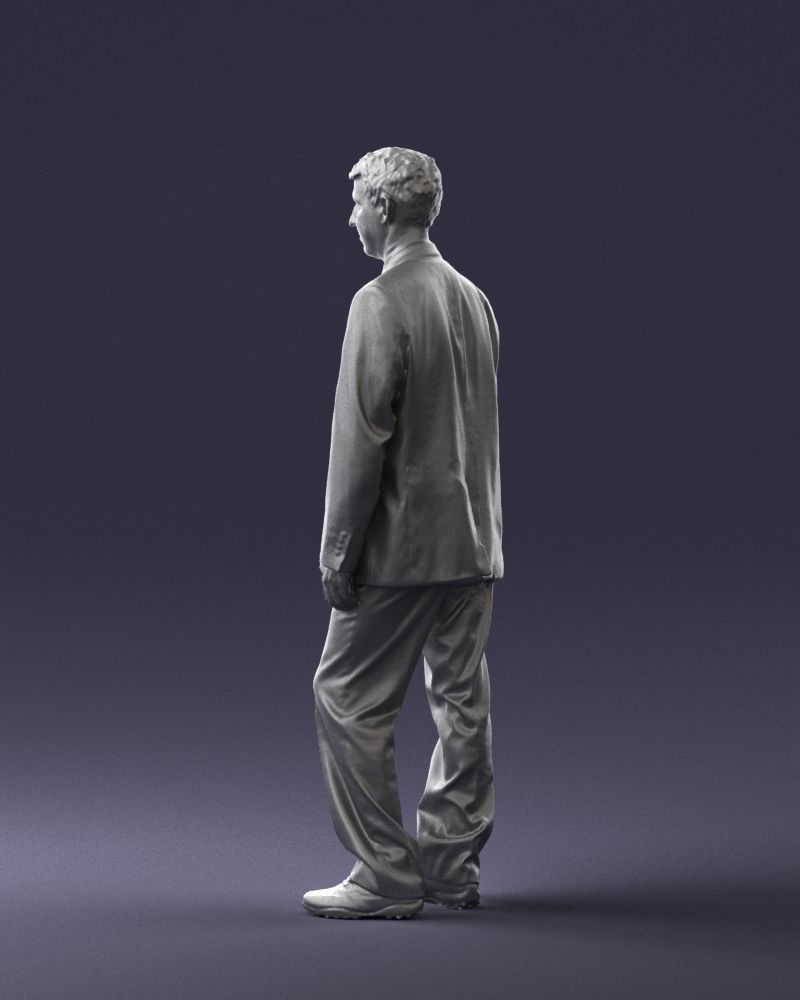 Male deputy in tie 0655 3D model_13