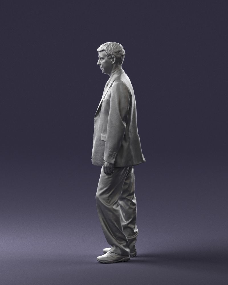 Male deputy in tie 0655 3D model_10