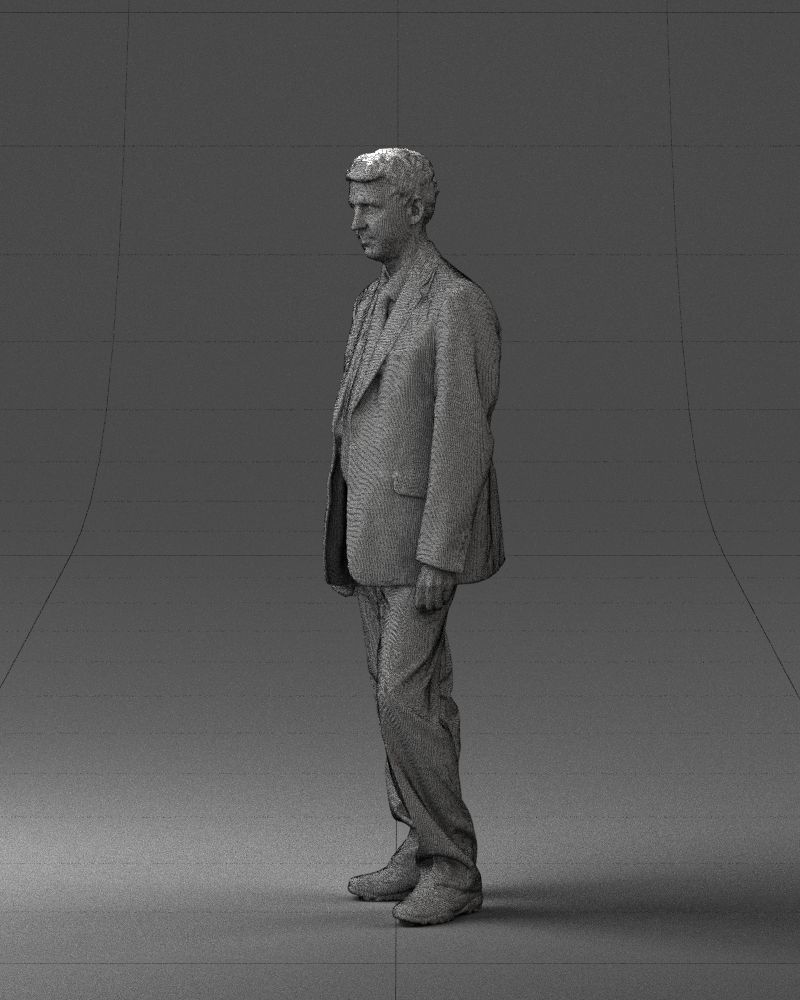 Male deputy in tie 0655 3D model_8