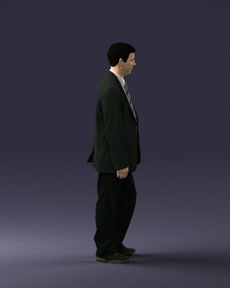 Male deputy in tie 0655 3D model_27