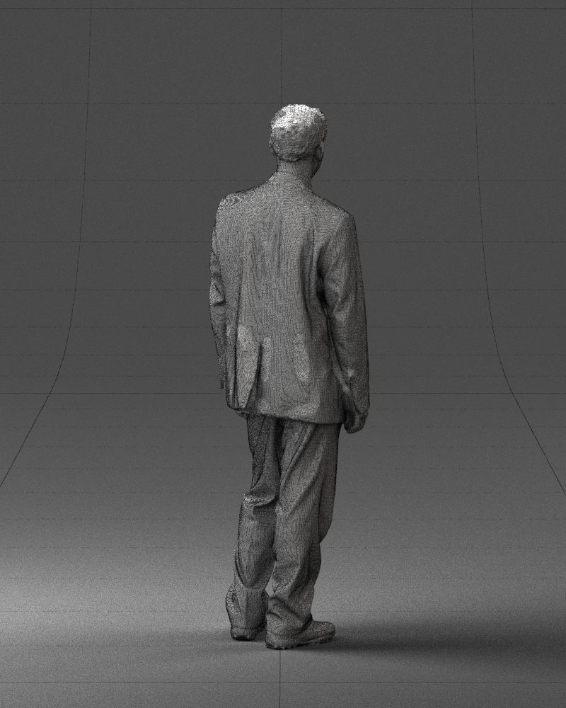 Male deputy in tie 0655 3D model_23