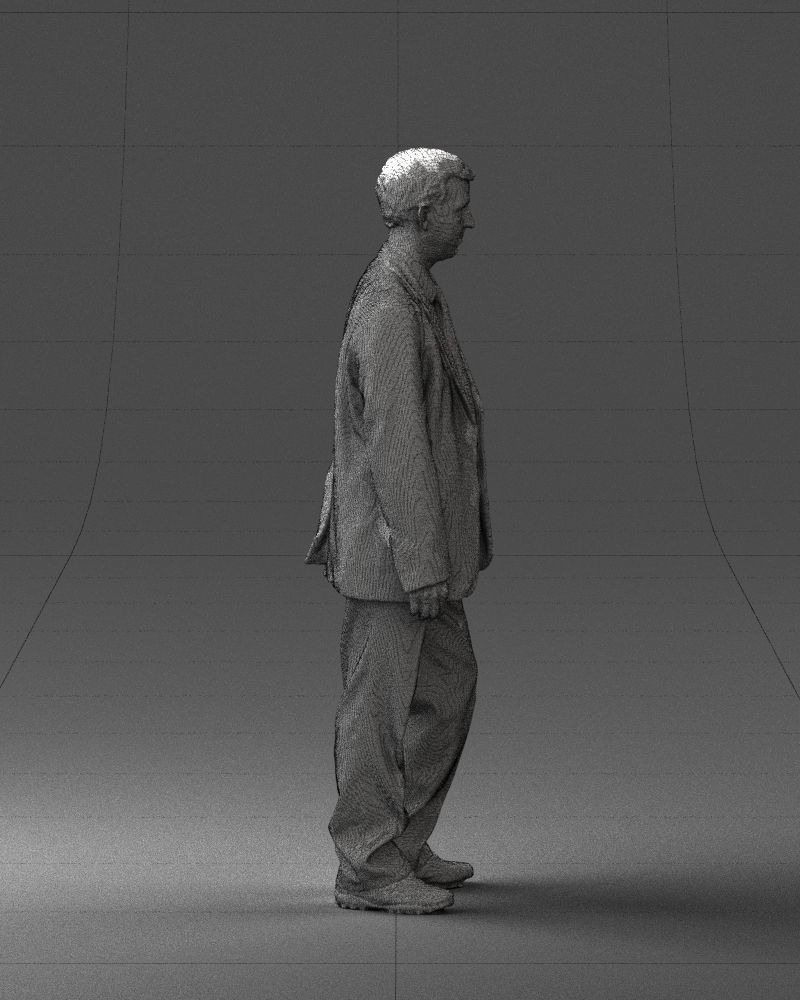 Male deputy in tie 0655 3D model_29