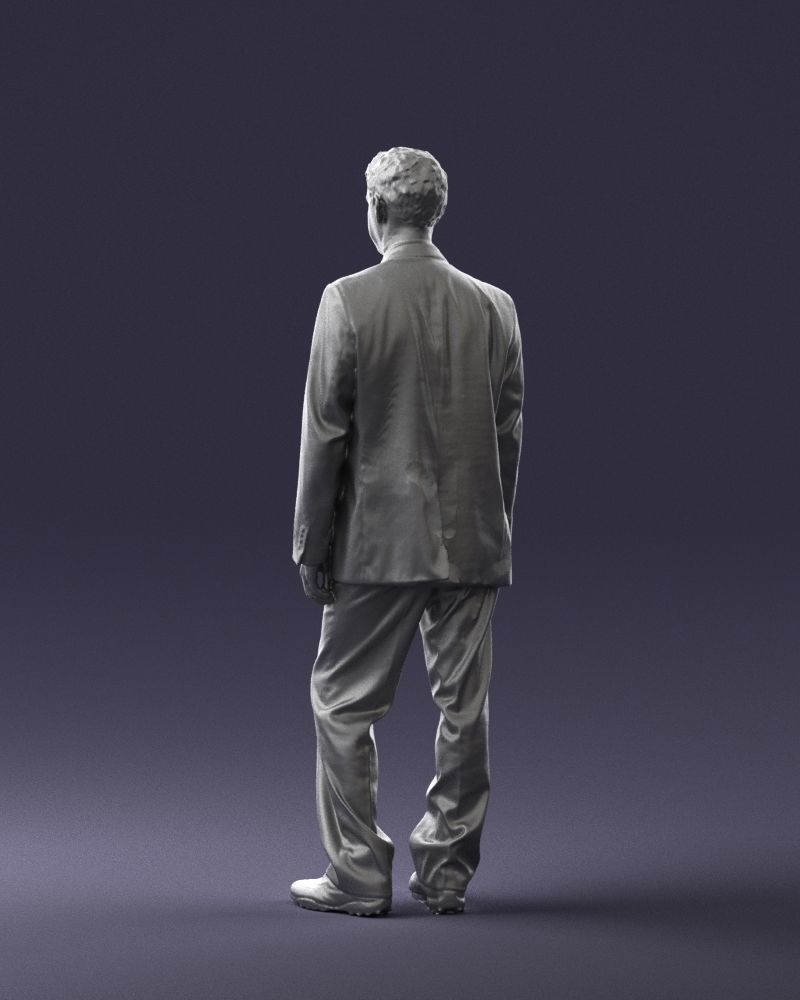 Male deputy in tie 0655 3D model_16