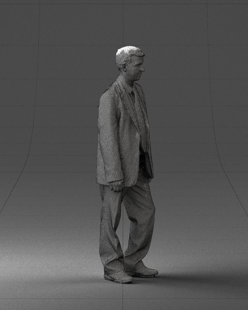 Male deputy in tie 0655 3D model_32